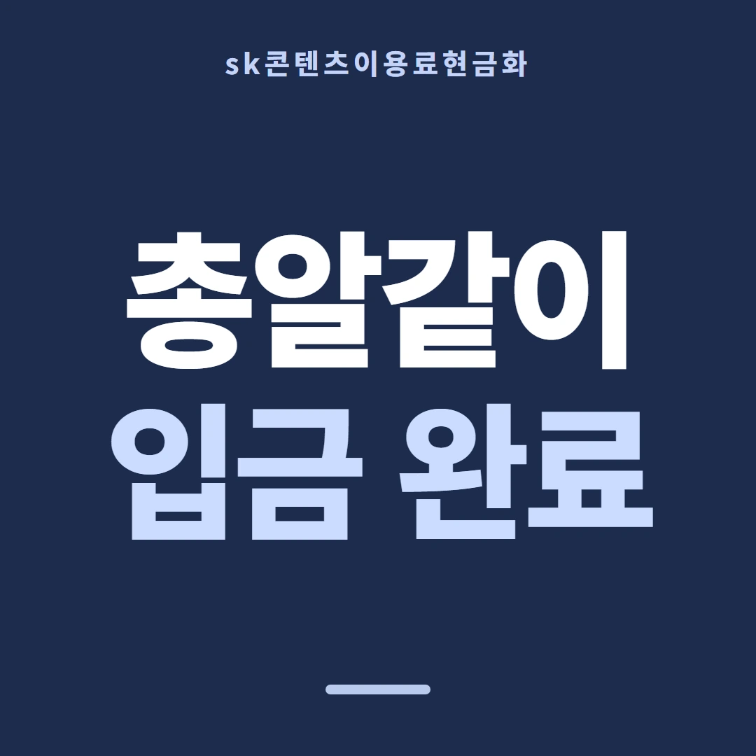 품티켓 SK 콘텐츠이용료 이용 한도 살피기 안내 이미지